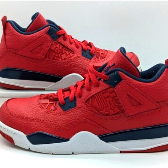 Nike Air Jordan 4 Retro PS FIBA Red Blue Sneakers - Picture 1 of 9